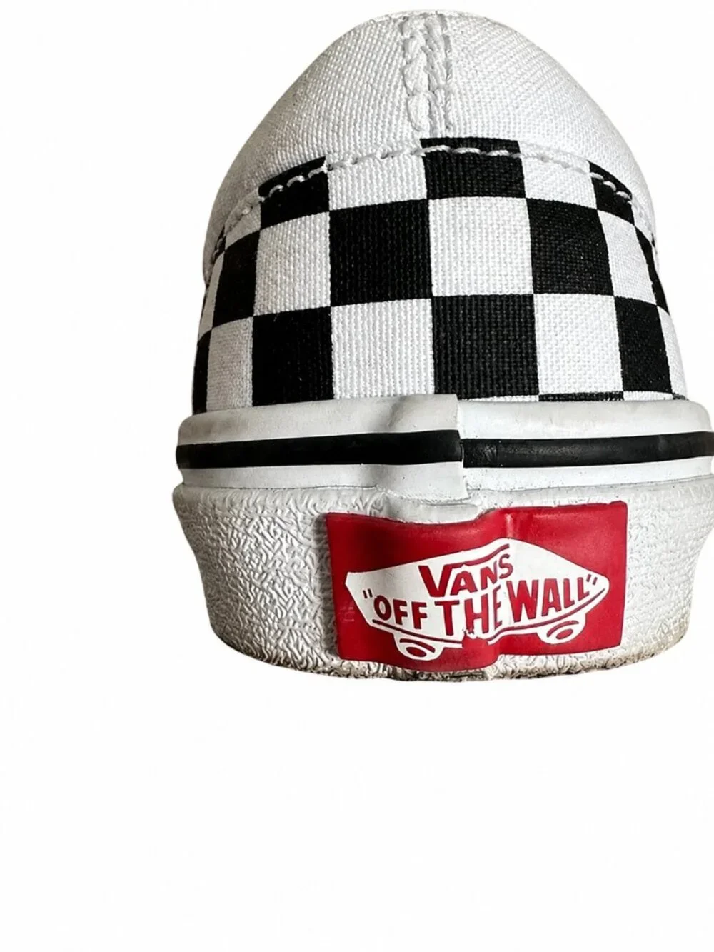 Vans Classic Checkerboard Slip-On Shoes Black & White Child Size 3